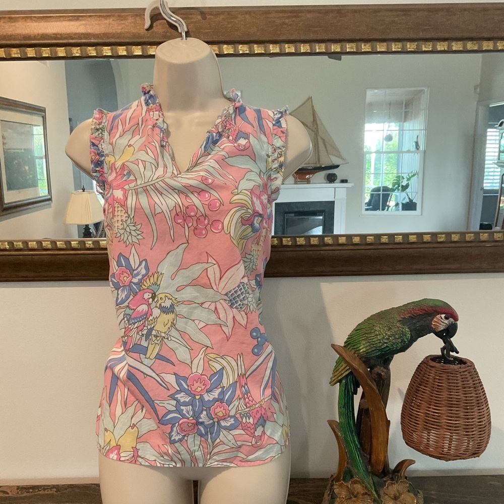 Floral Ruffle Sleeve Top